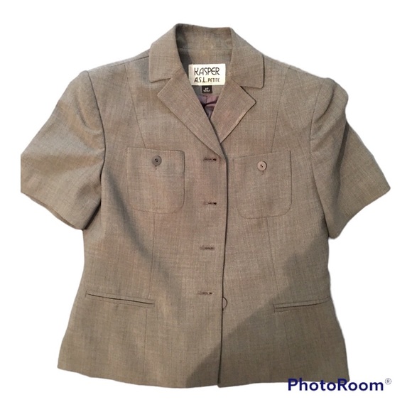 Kasper ASL Petite Grey Suit in 2P - Picture 8 of 12